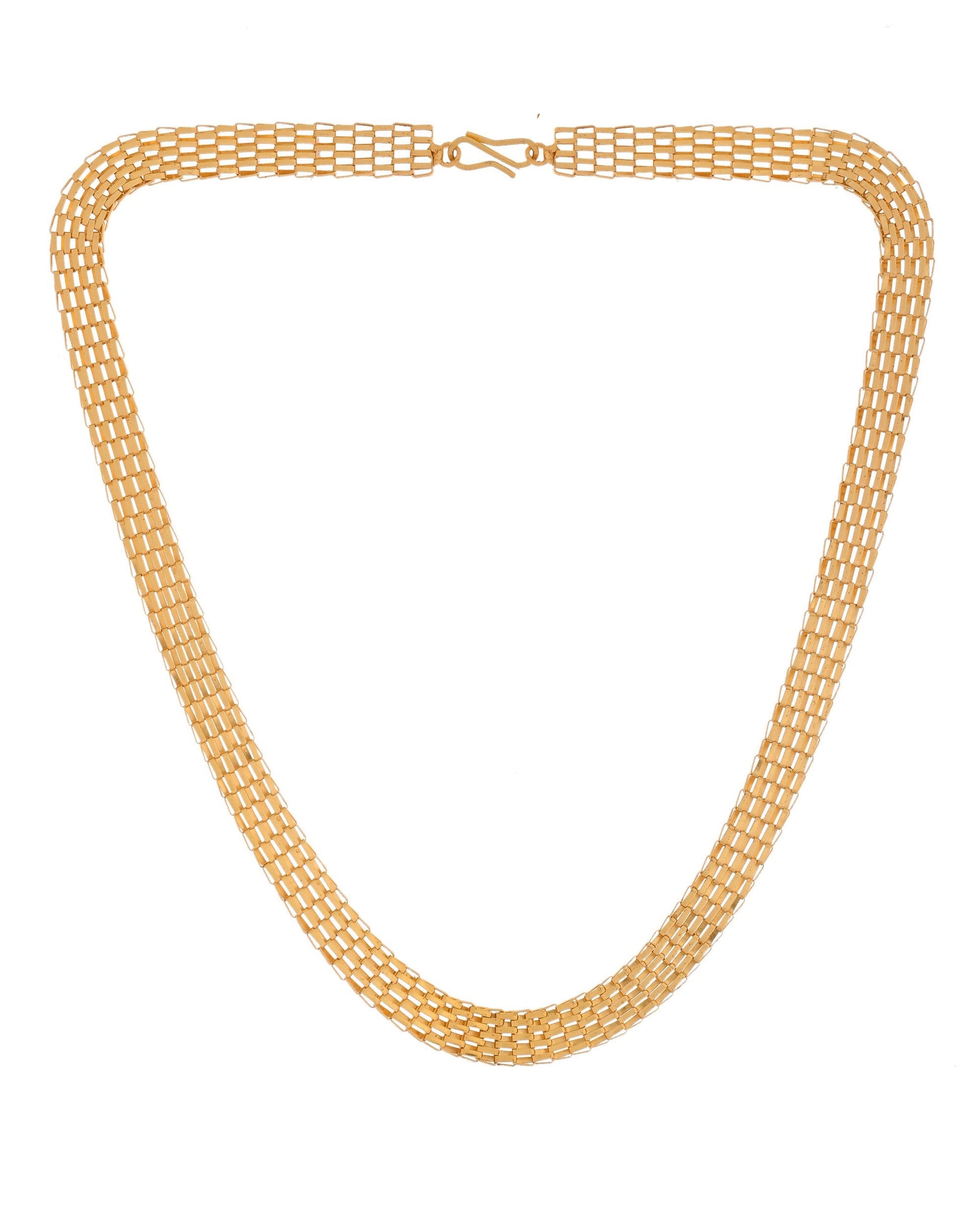 VOJ Men Gold Polished Think Classic Chain - Swadesiicart