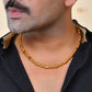 VOJ Men Gold Polished Drop Studded Elegant Chain - Swadesiicart