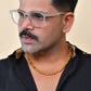 VOJ Men Gold Polished Drop Studded Elegant Chain - Swadesiicart