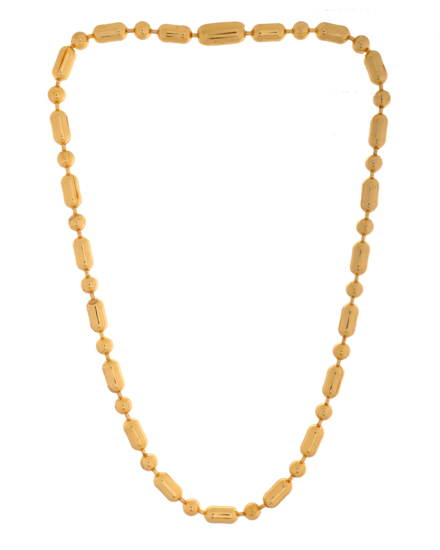 VOJ Men Gold Polished Drop Studded Elegant Chain - Swadesiicart
