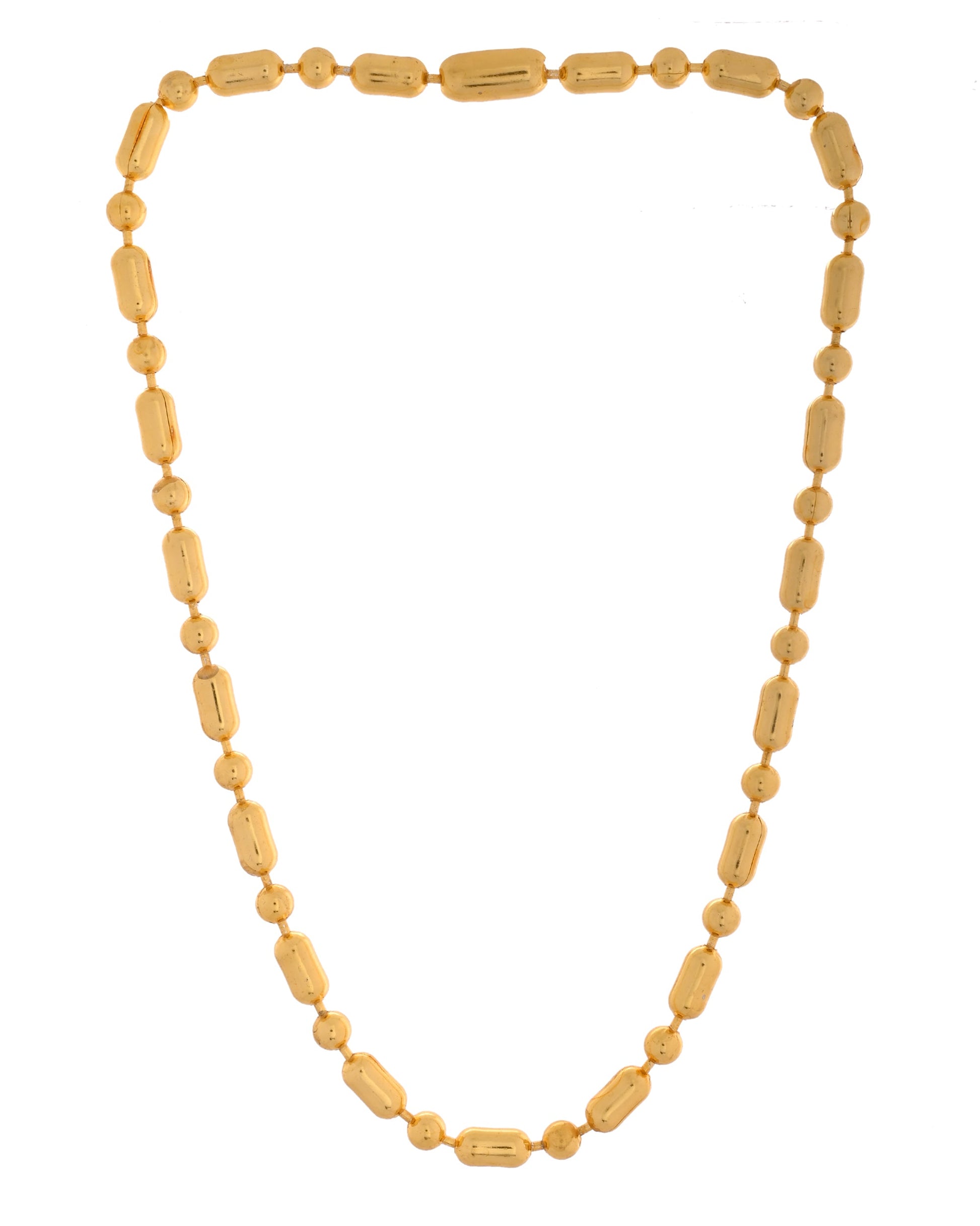 VOJ Men Gold Polished Drop Studded Elegant Chain - Swadesiicart