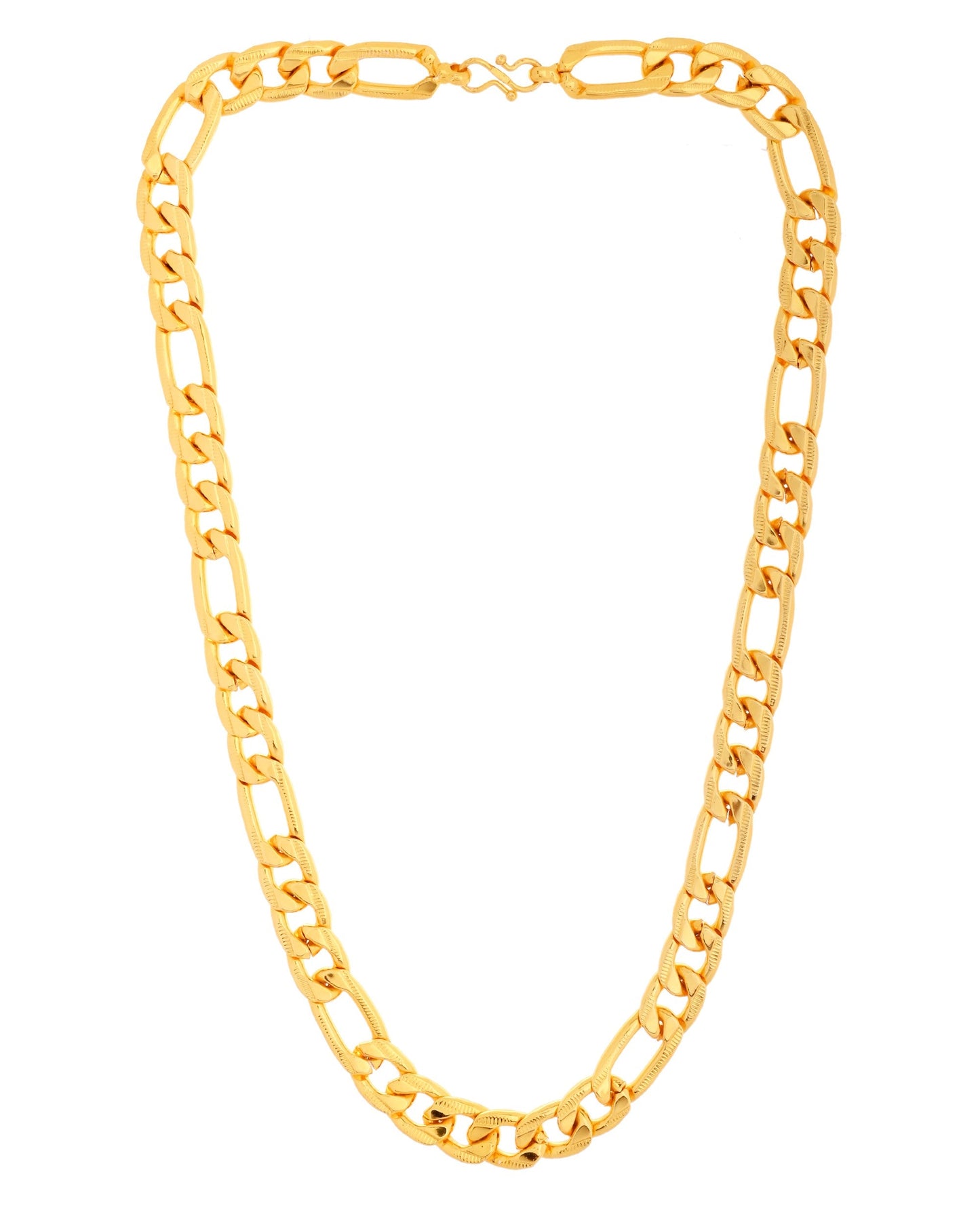 VOJ Men Gold Polished Link Classic Designer Linked Chain - Swadesiicart