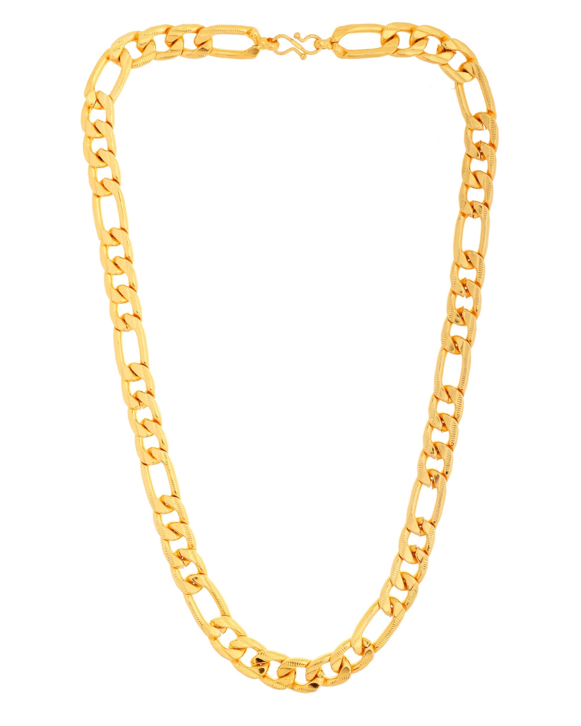 VOJ Men Gold Polished Link Classic Designer Linked Chain - Swadesiicart