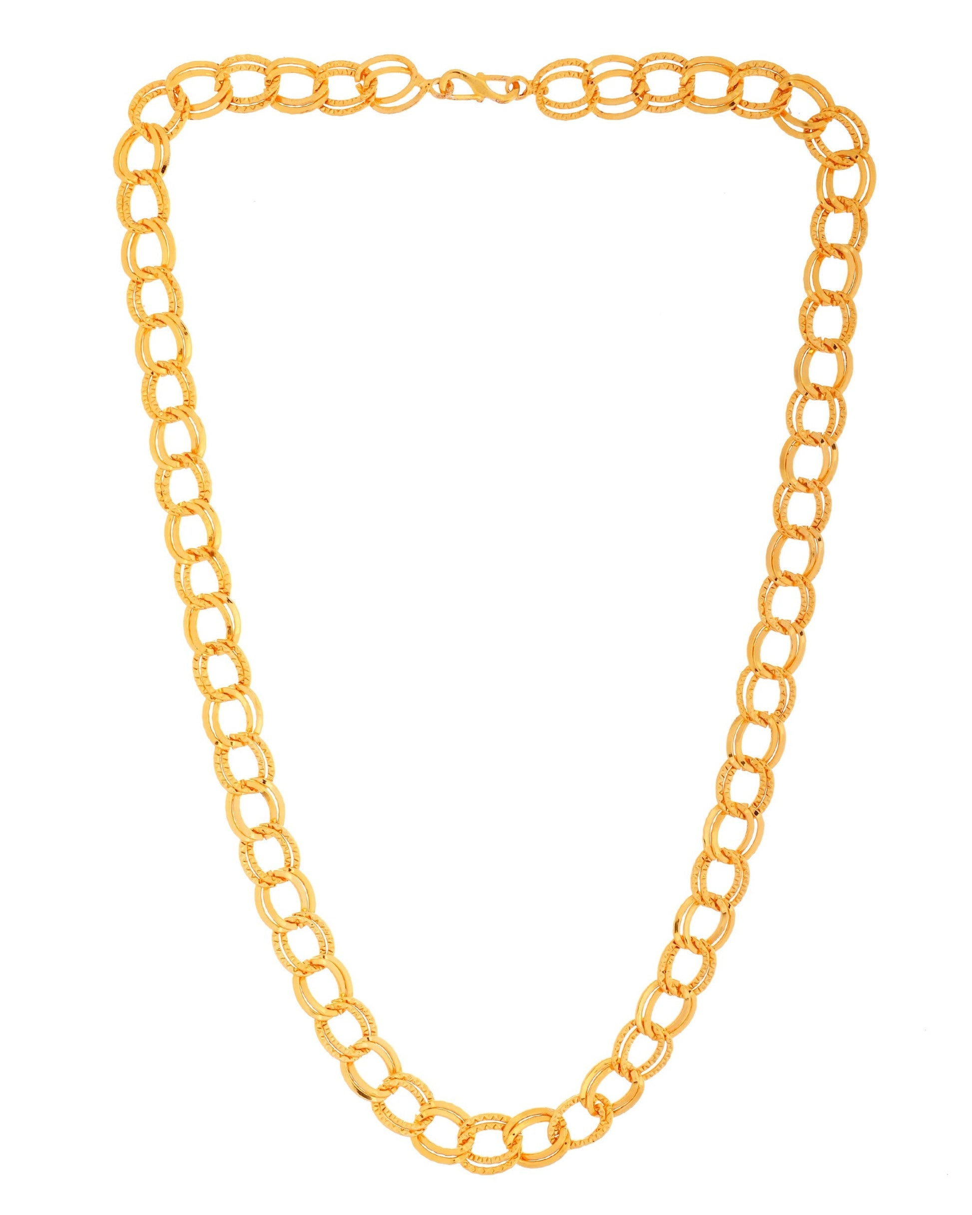 VOJ Men Designer Thick Stainless Steel Linked Chain - Swadesiicart
