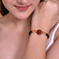 VOJ Rudraksh Black Beaded Elasticated Bracelet - Swadesiicart