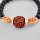 VOJ Rudraksh Black Beaded Elasticated Bracelet - Swadesiicart