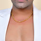 VOJ Men Pipe Shaped Gold Polished Chain - Swadesiicart