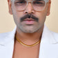 VOJ Stainless Steel Men Gold Polished Thick Chain - Swadesiicart