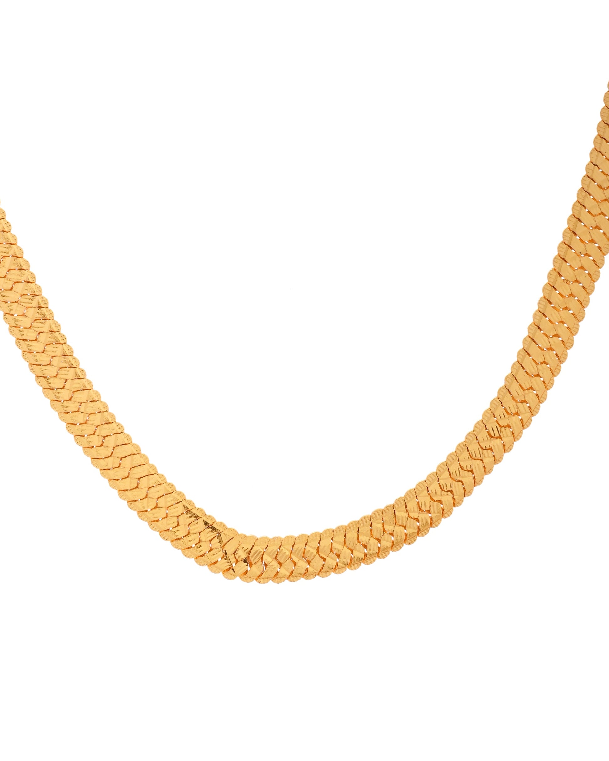 VOJ Gold Polished Minimal Chain For Men - Swadesiicart
