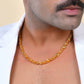 VOJ Gold Polished Designer Stainless Steel Chain For Men - Swadesiicart