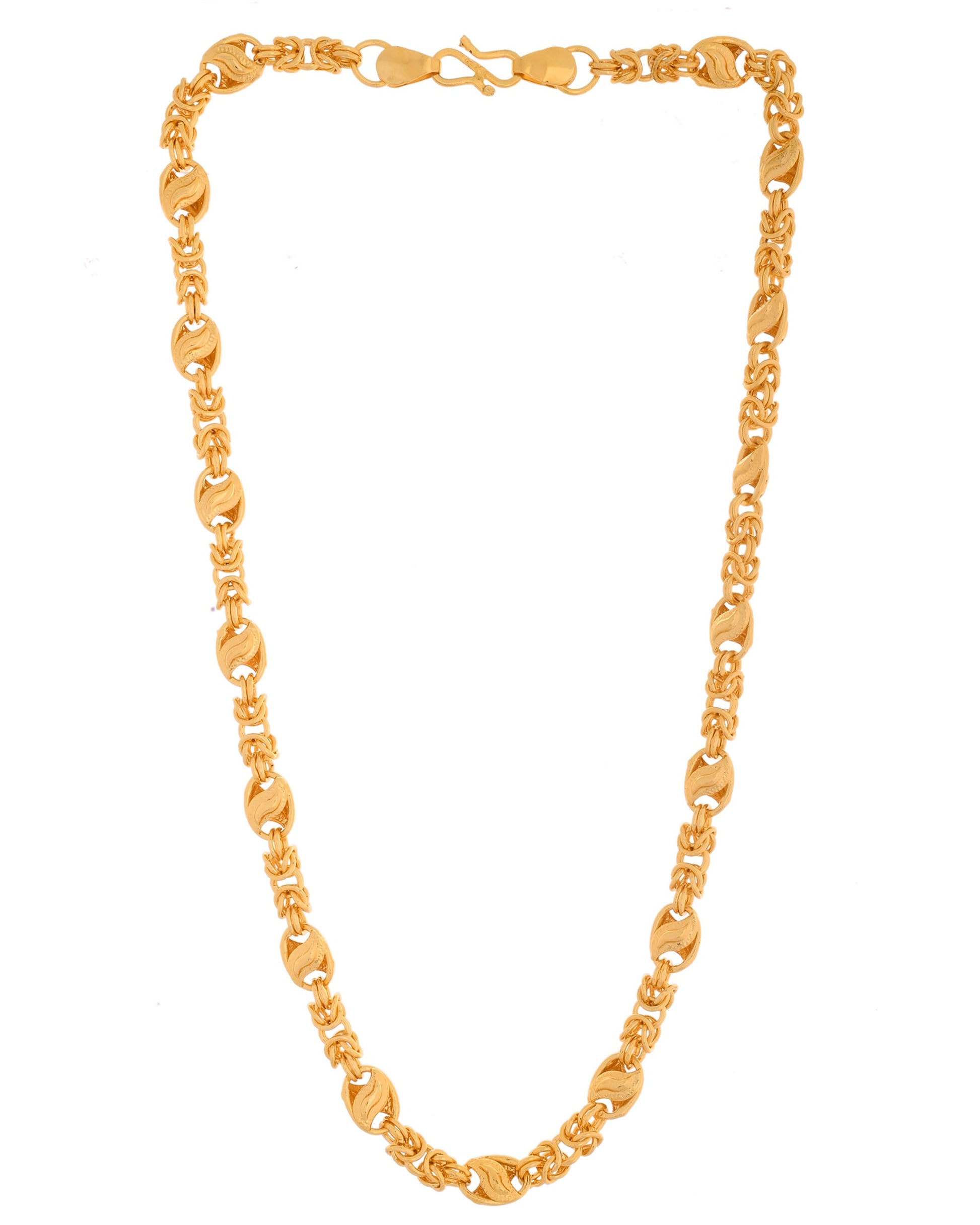 VOJ Gold Polished Designer Stainless Steel Chain For Men - Swadesiicart