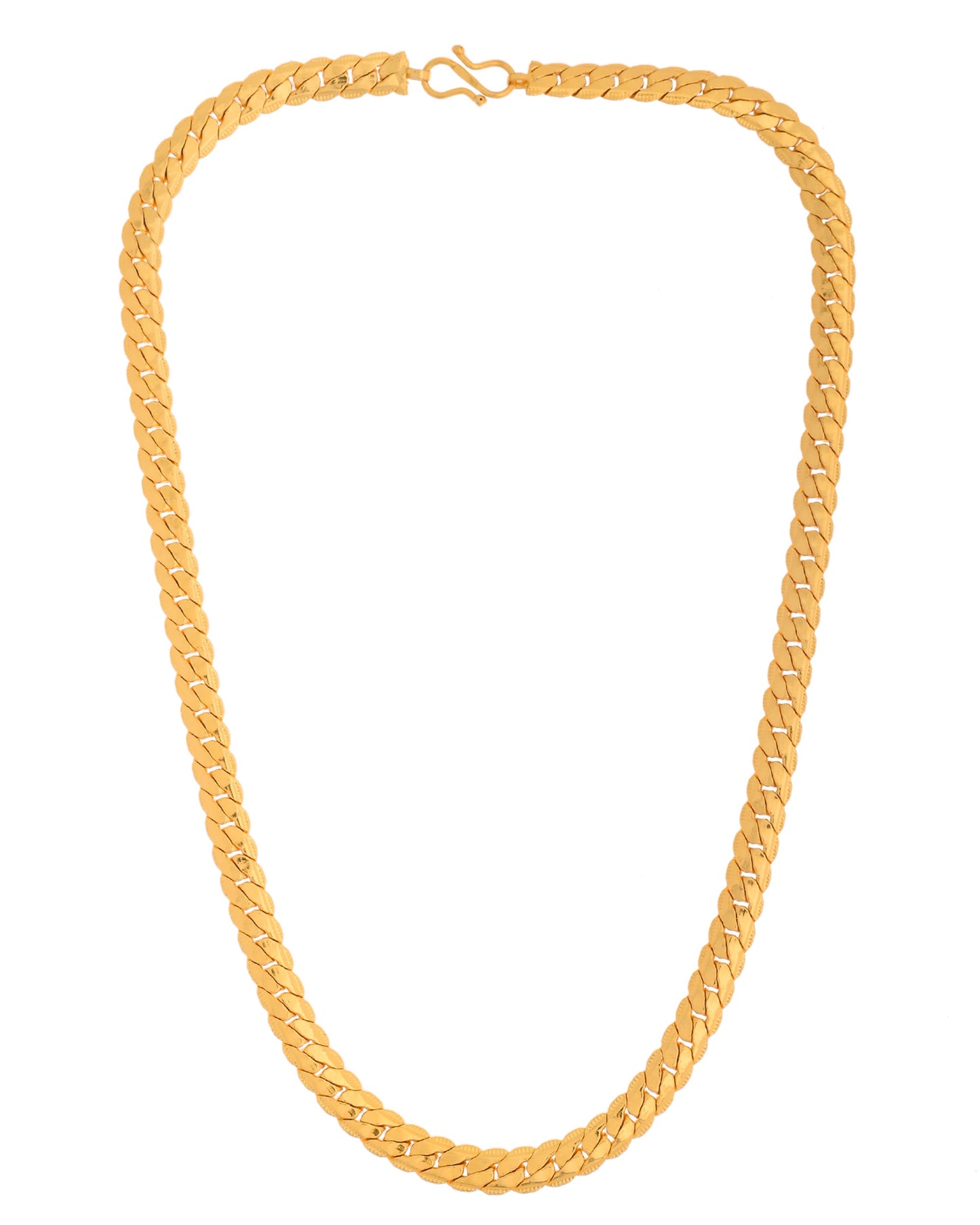 VOJ Gold Polished Stainless Steel Chain For Men - Swadesiicart
