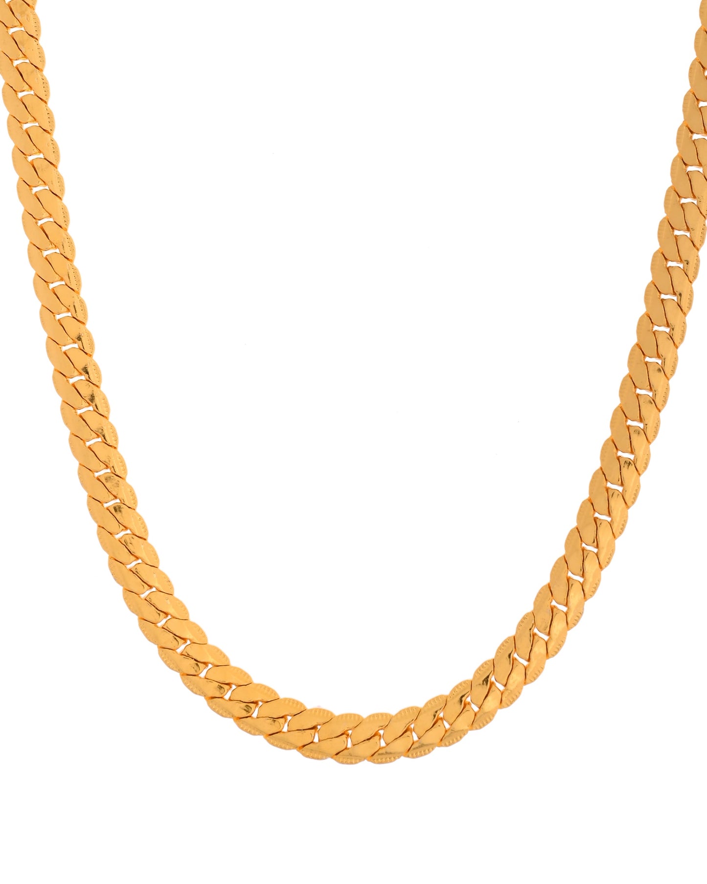 VOJ Gold Polished Stainless Steel Chain For Men - Swadesiicart