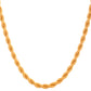 VOJ Gold Polished Twisted Stainless Steel Chain For Men - Swadesiicart