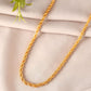 VOJ Gold Polished Twisted Stainless Steel Chain For Men - Swadesiicart