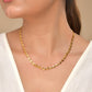 VOJ Gold Polished Geometrical Shaped Stainless Steel Chain For Women - Swadesiicart