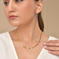 VOJ Gold Polished Geometrical Shaped Stainless Steel Chain For Women - Swadesiicart