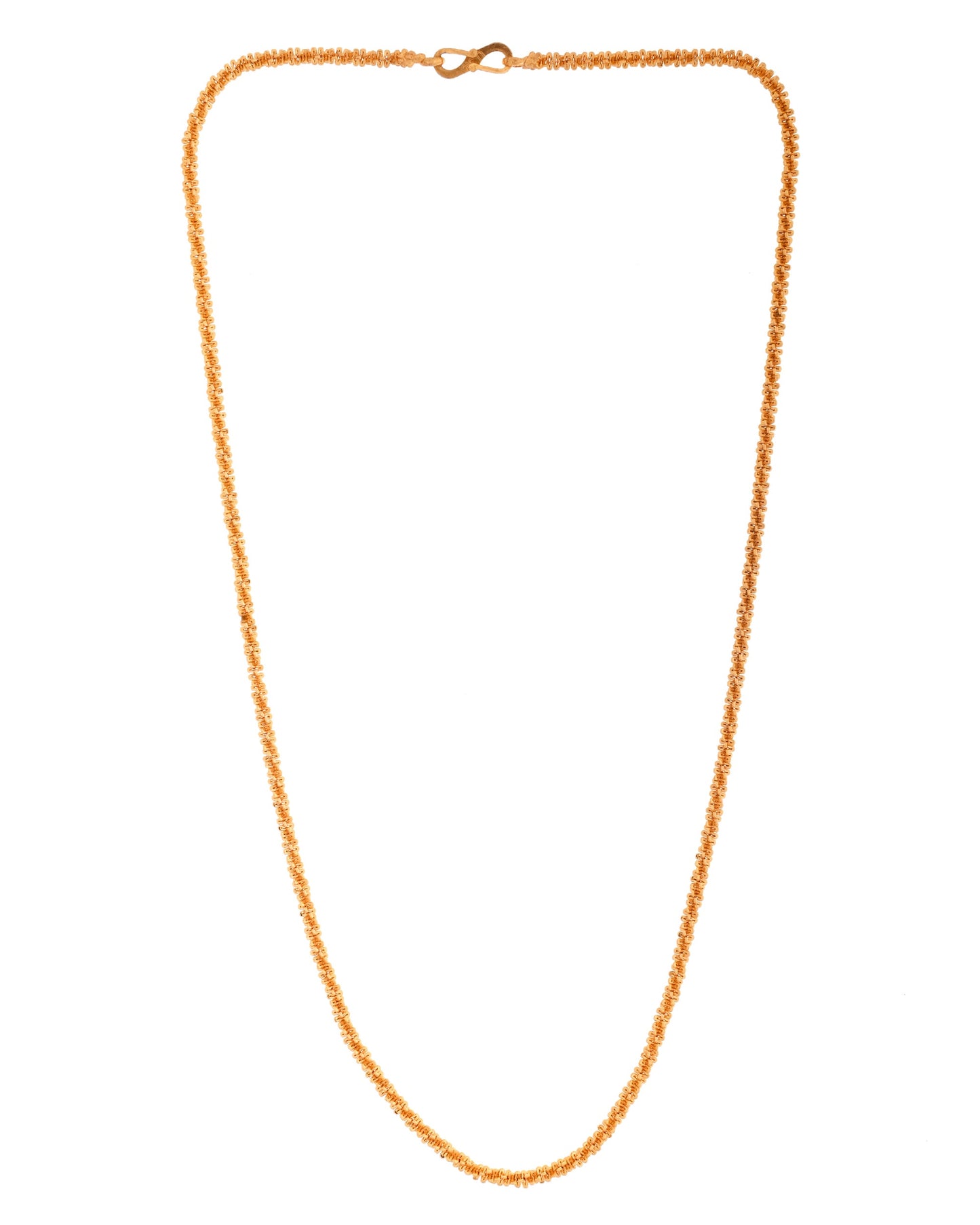 VOJ Men Gold Polished Twisted Stainless Steel Minimal Chain - Swadesiicart