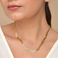 VOJ Gold Polished Filled Leaf Shaped Chain For Women - Swadesiicart