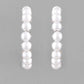 VOJ White Pearl Silver Plated Hoops Earrings - Swadesiicart