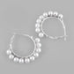 VOJ White Pearl Silver Plated Hoops Earrings - Swadesiicart