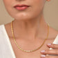 VOJ Gold Polished Oval Shaped Designer Chain For Women - Swadesiicart