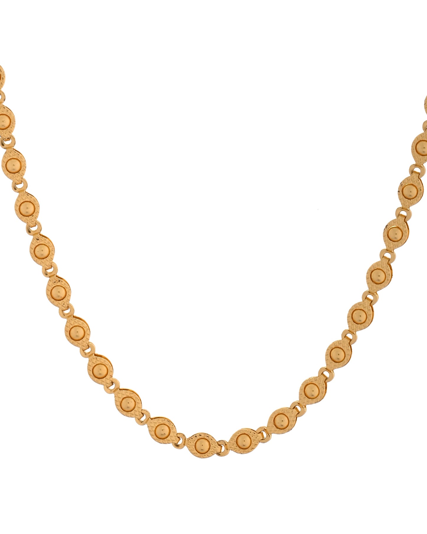 VOJ Gold Polished Oval Shaped Designer Chain For Women - Swadesiicart