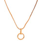 VOJ Rose Gold Polished Chain With Small Circular Pendant - Swadesiicart