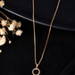 VOJ Rose Gold Polished Chain With Small Circular Pendant - Swadesiicart