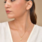 VOJ Gold Polished Chain With Fish Shaped Stone Studded Pendant - Swadesiicart