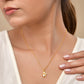VOJ Gold Polished Chain With Fish Shaped Stone Studded Pendant - Swadesiicart