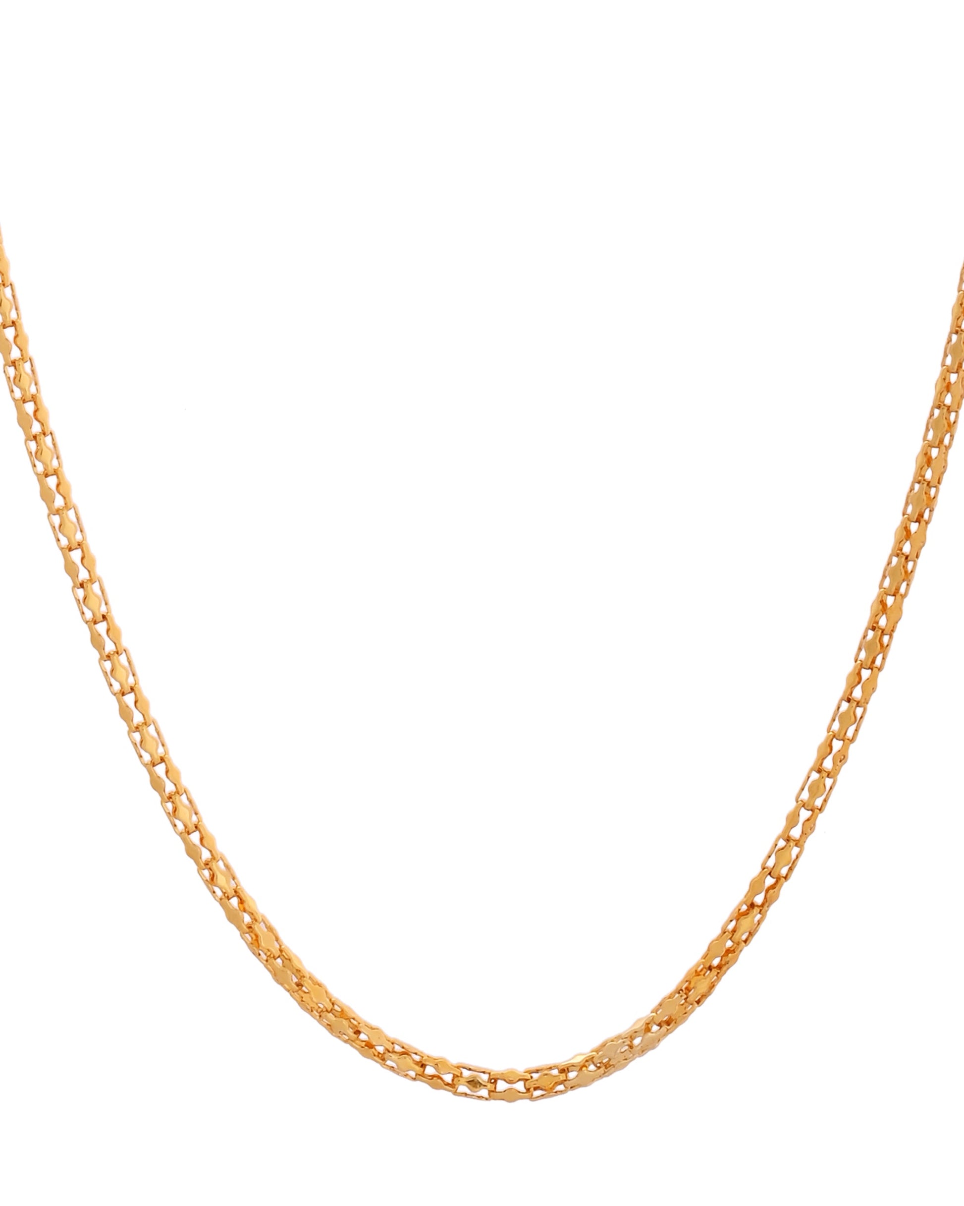 VOJ Women Gold Polished Stainless Steel Simple Chain - Swadesiicart