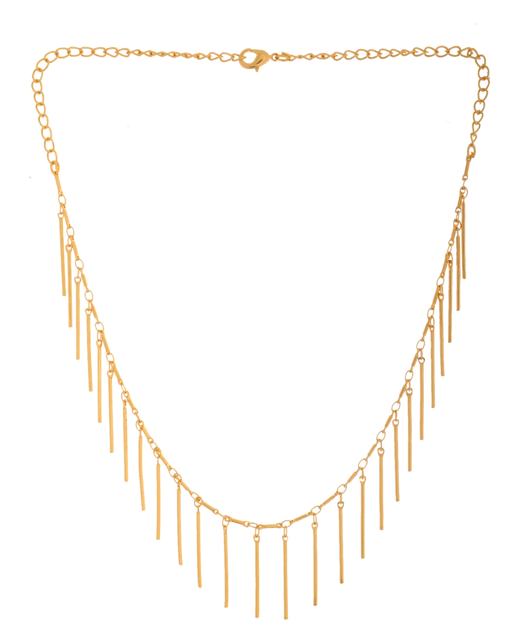 VOJ Women Gold Polished Statement Necklace - Swadesiicart