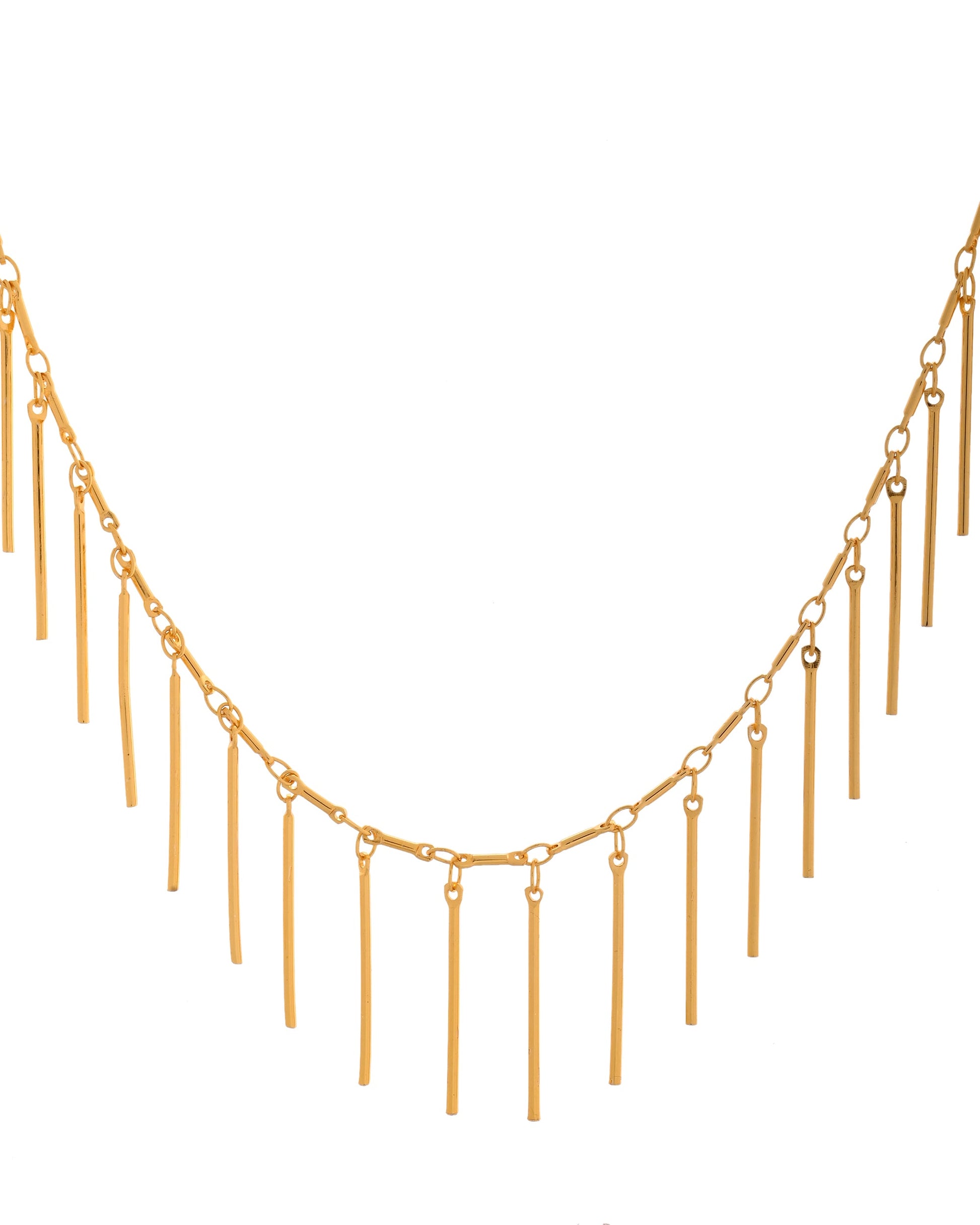 VOJ Women Gold Polished Statement Necklace - Swadesiicart