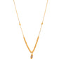 VOJ Rose Gold Polished Ad Studded Round Pendant With Chain - Swadesiicart