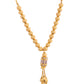 VOJ Rose Gold Polished Ad Studded Round Pendant With Chain - Swadesiicart