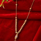 VOJ Rose Gold Polished Ad Studded Round Pendant With Chain - Swadesiicart