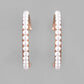 VOJ White Pearl Gold-Polished Hoops Earrings - Swadesiicart