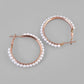 VOJ White Pearl Gold-Polished Hoops Earrings - Swadesiicart