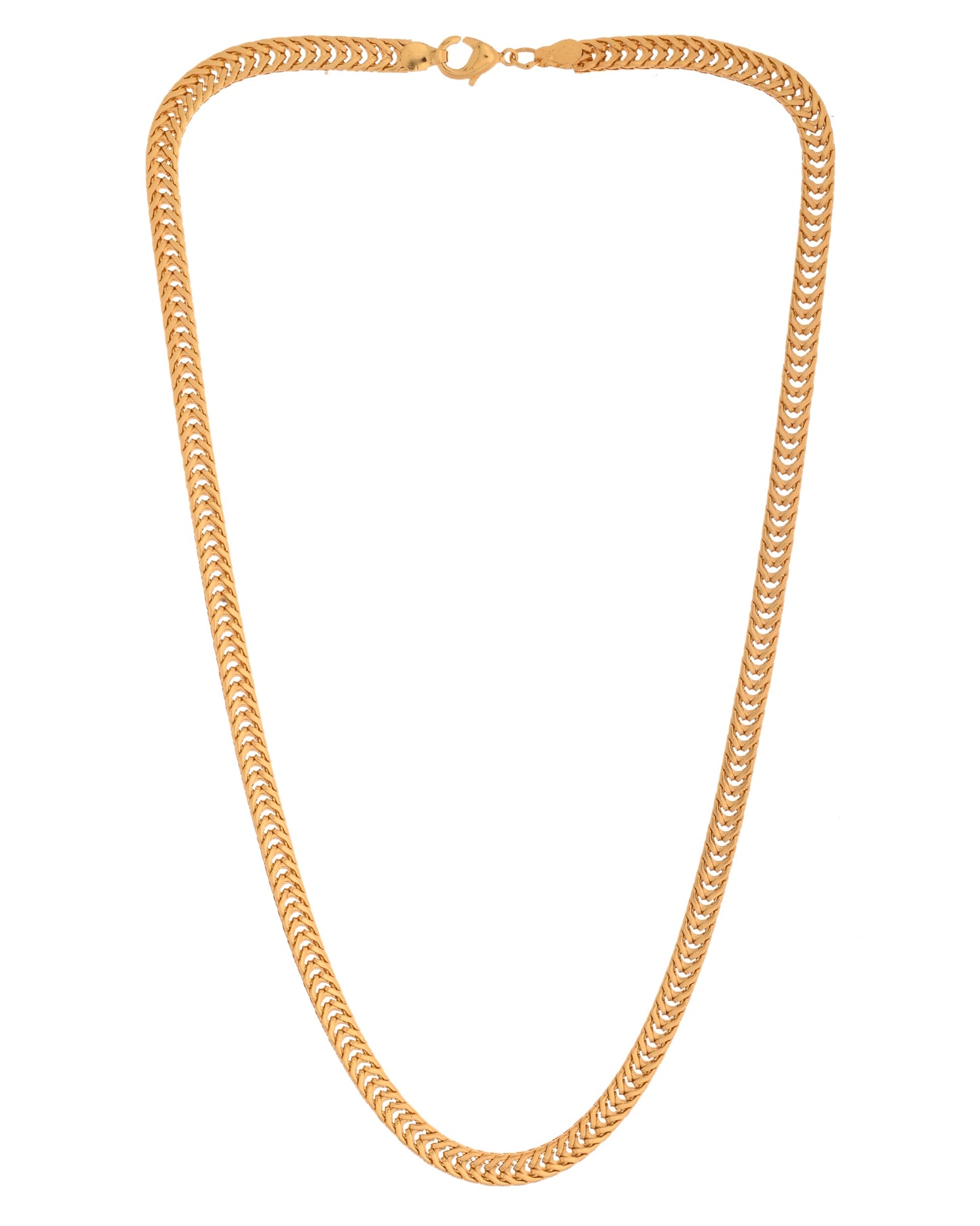 VOJ Stainless Steel Classic Linked Gold Polished Chain - Swadesiicart