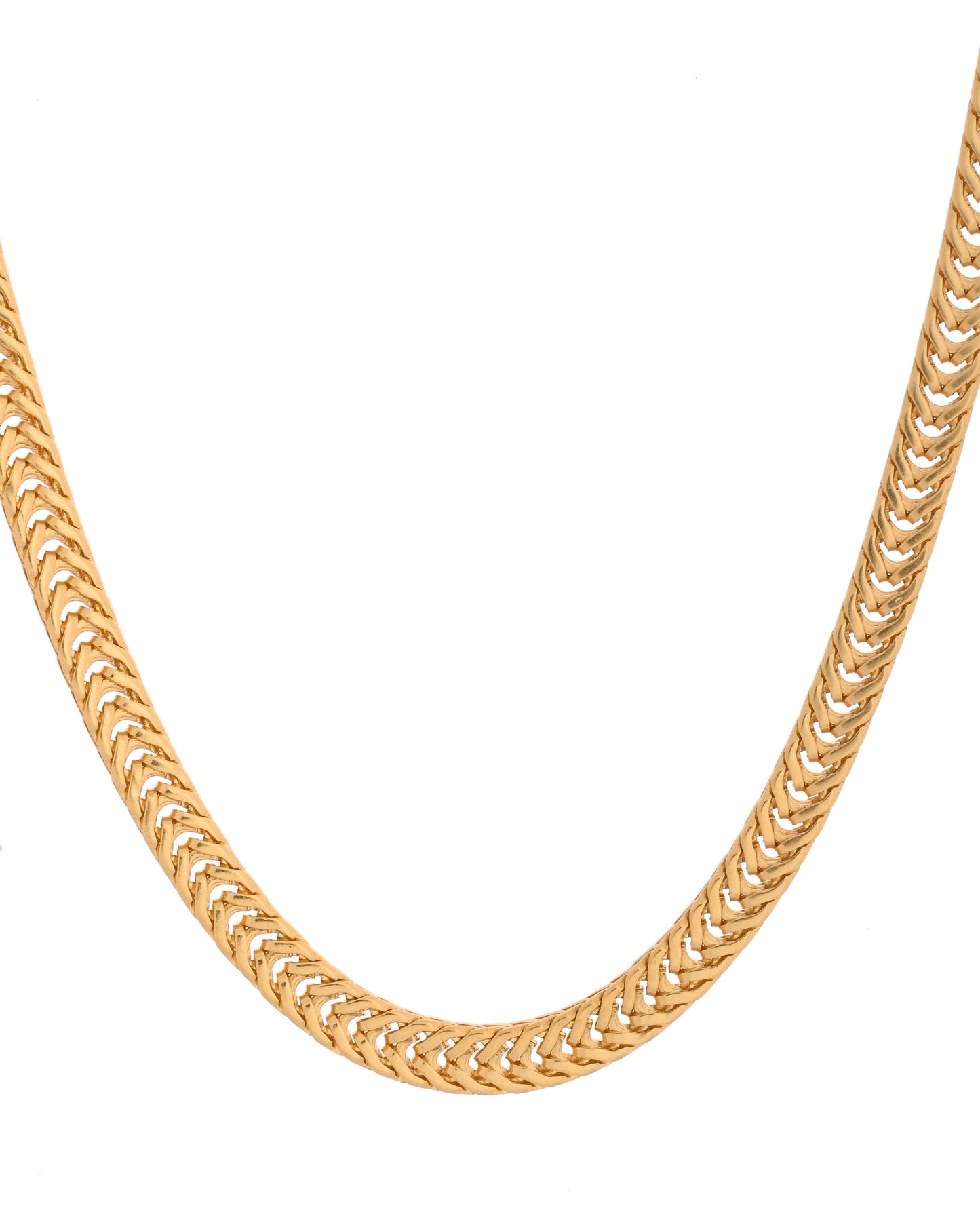 VOJ Stainless Steel Classic Linked Gold Polished Chain - Swadesiicart