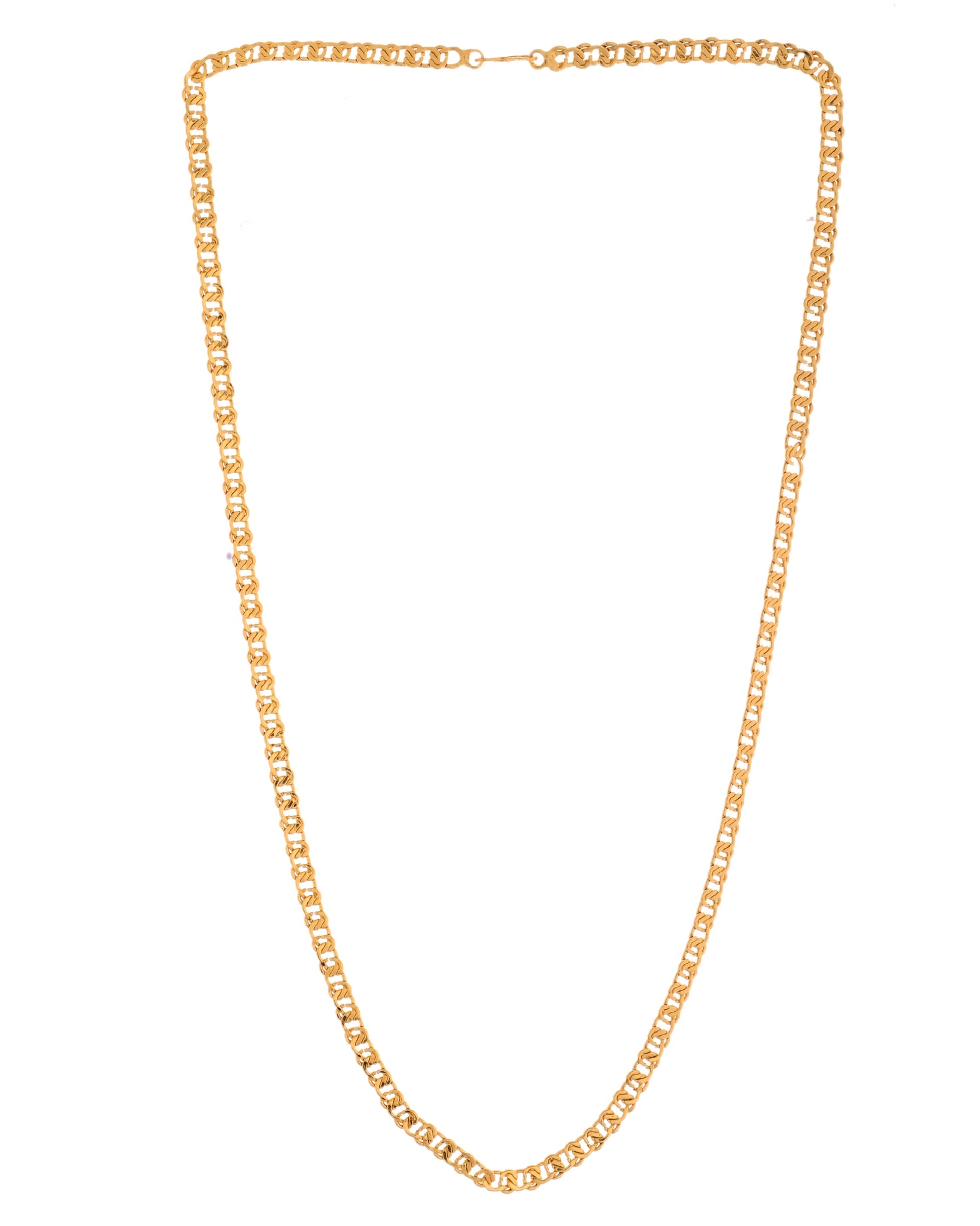 VOJ Stainless Steel Designer Gold Polished Chain For Men - Swadesiicart