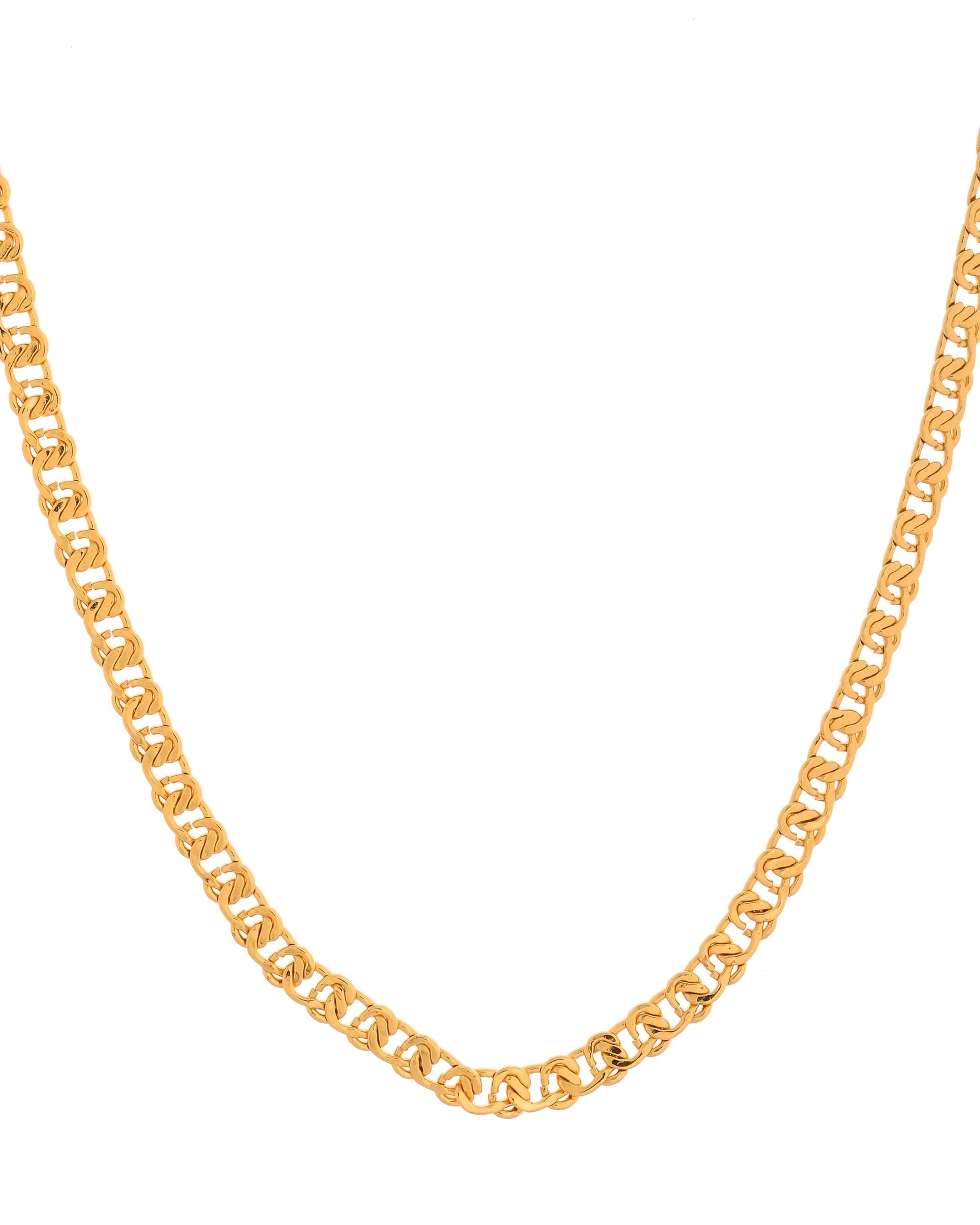 VOJ Stainless Steel Designer Gold Polished Chain For Men - Swadesiicart