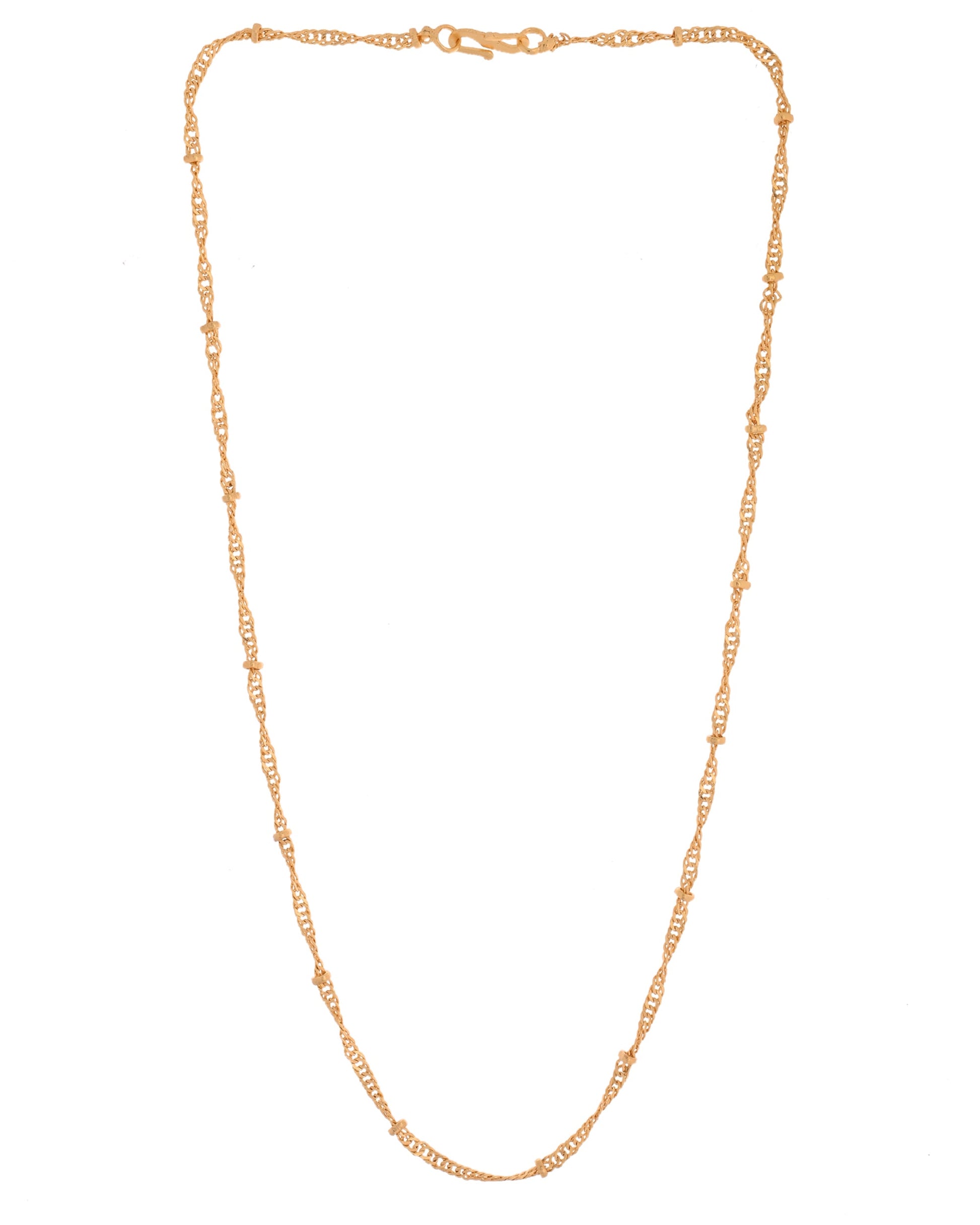 VOJ Women Stainless Steel Twisted Gold Polished Chain - Swadesiicart