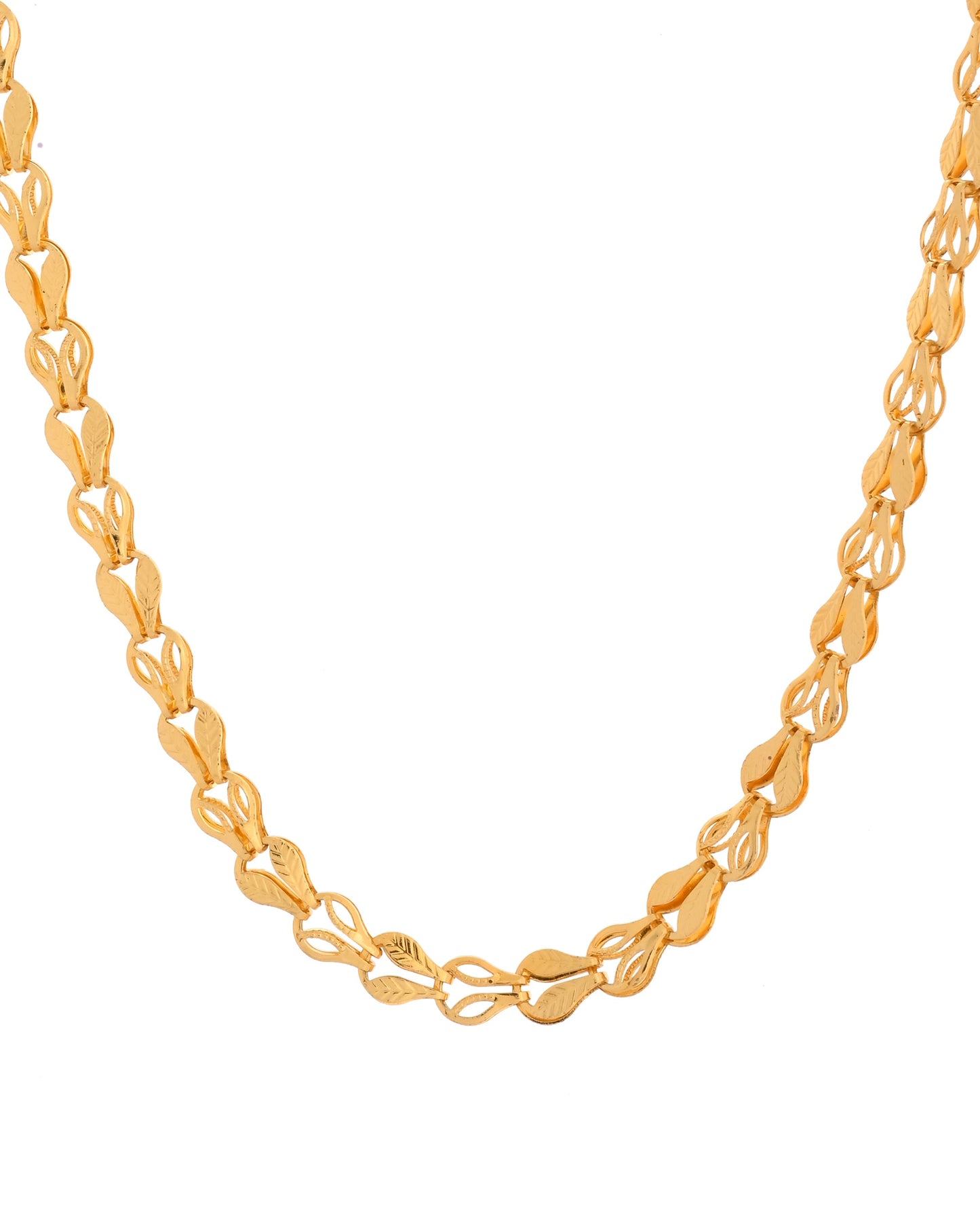 VOJ Men Designer Classic Gold Polished Chain - Swadesiicart