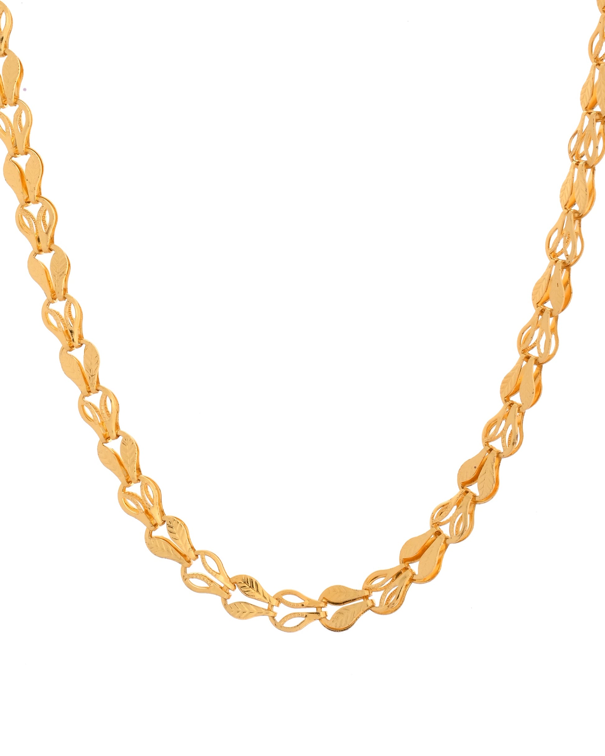 VOJ Men Designer Classic Gold Polished Chain - Swadesiicart