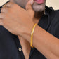 VOJ Men Stainless Steel Gold Polished Handcrafted Bracelet - Swadesiicart