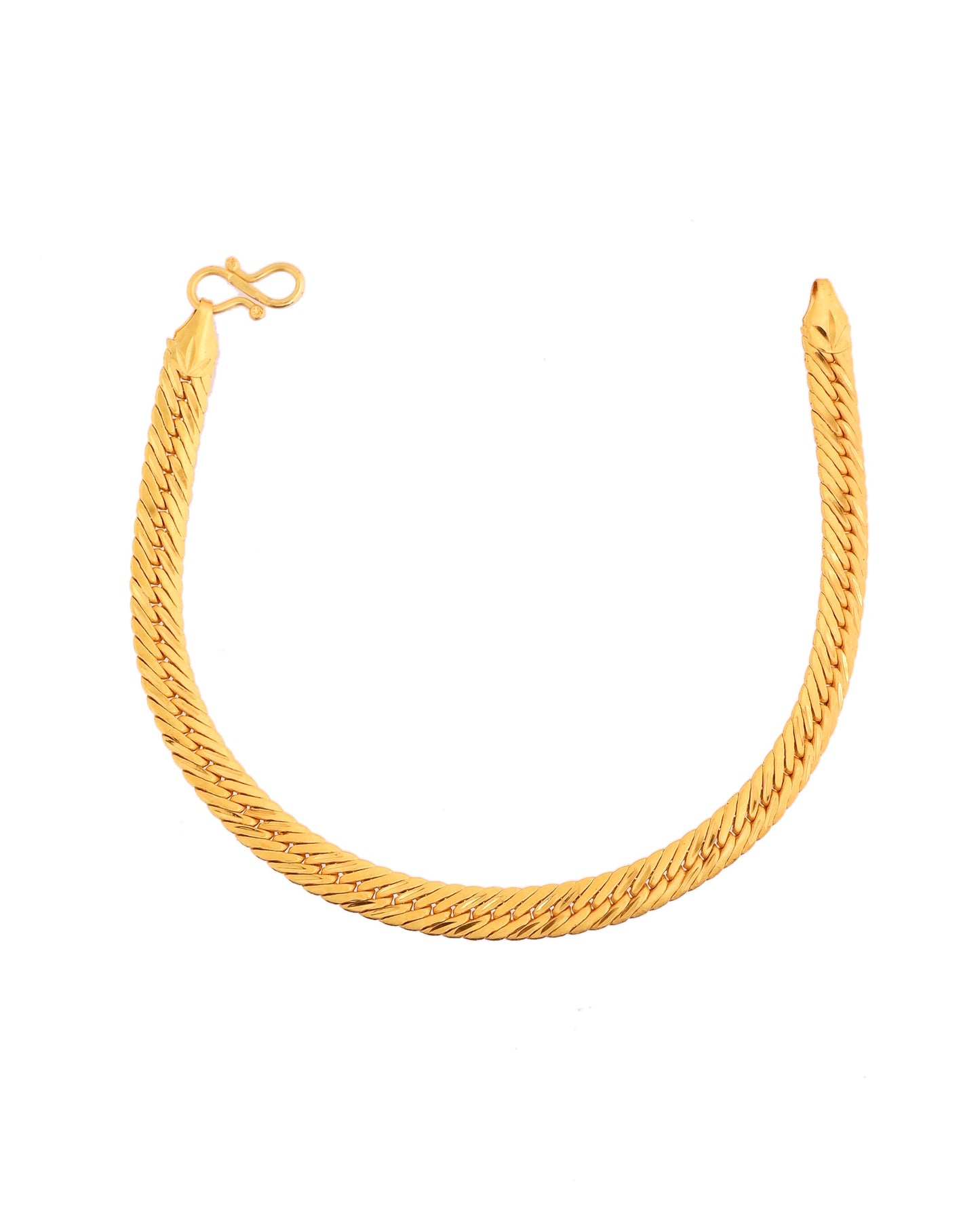 VOJ Men Stainless Steel Gold Polished Handcrafted Bracelet - Swadesiicart