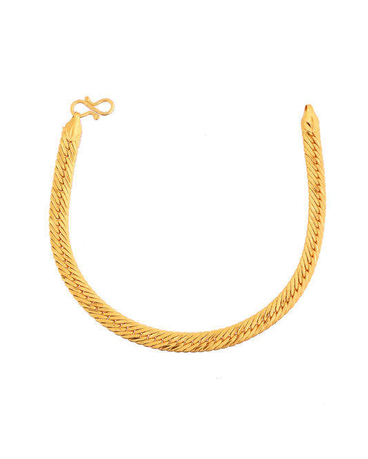 VOJ Men Stainless Steel Gold Polished Handcrafted Bracelet - Swadesiicart