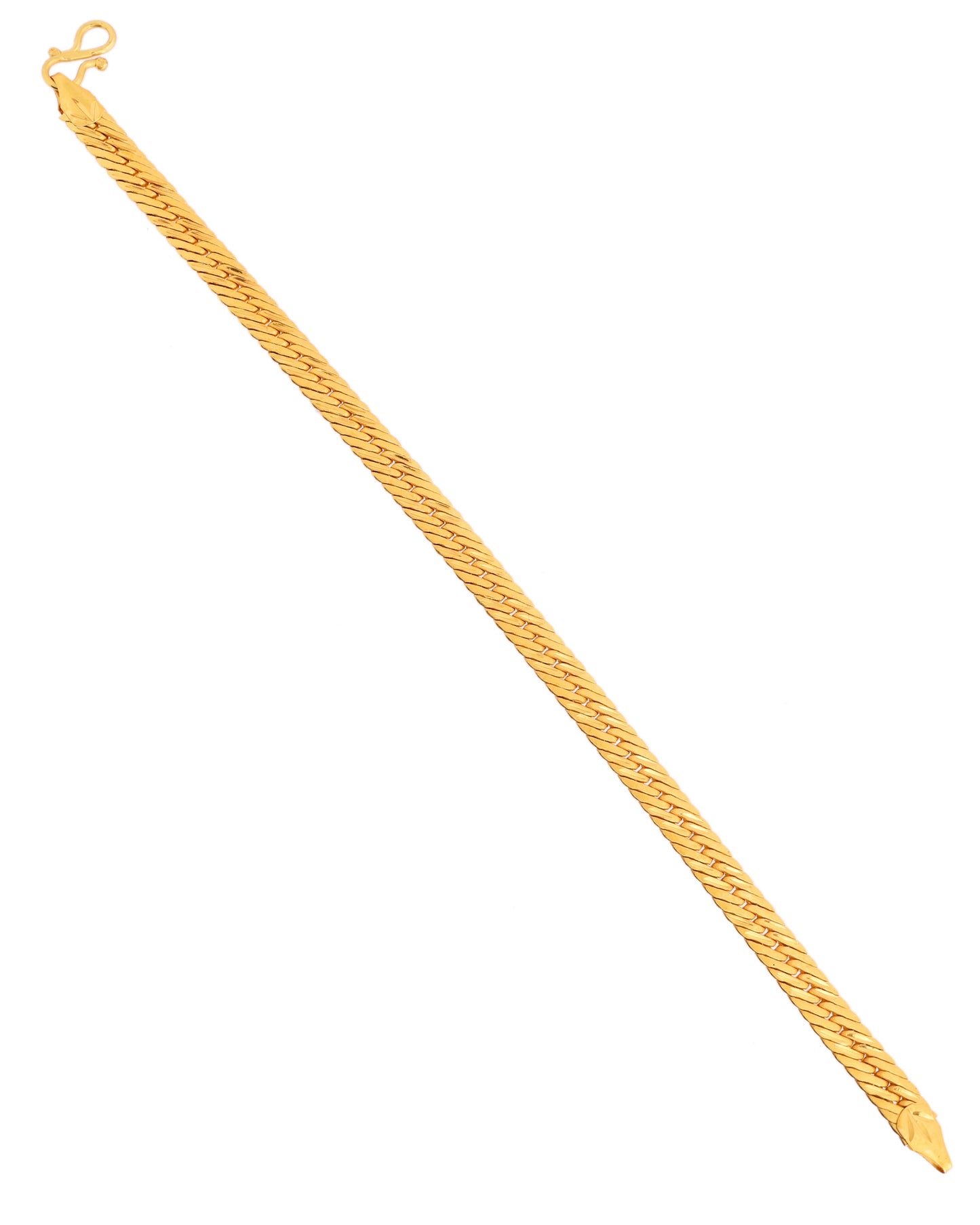 VOJ Men Stainless Steel Gold Polished Handcrafted Bracelet - Swadesiicart